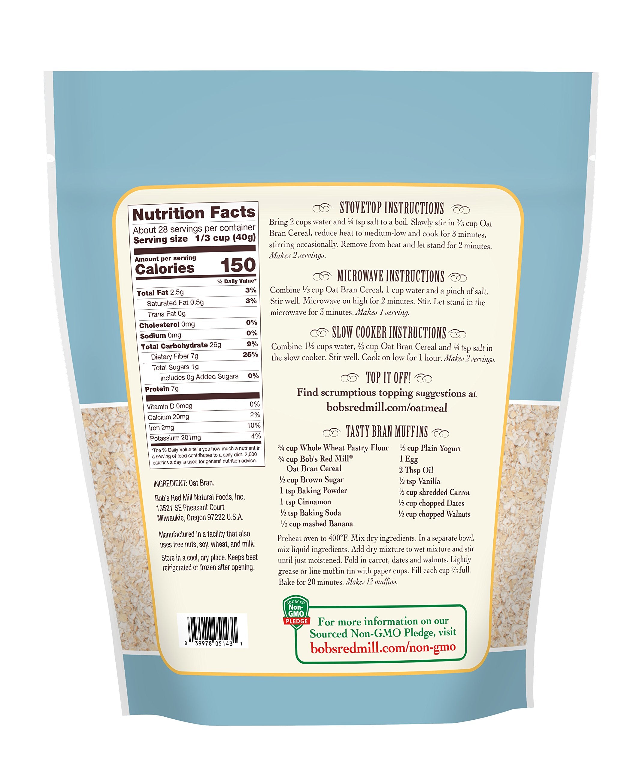 Bob's Red Mill Oat Bran muffins batter ready for baking with fiber.