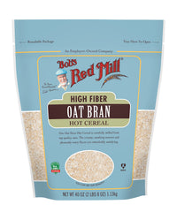 Bob's Red Mill Oat Bran smoothie mix added to a morning shake for fiber.