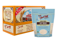 Bob's Red Mill Oat Bran in a steaming bowl, high-fiber breakfast option.