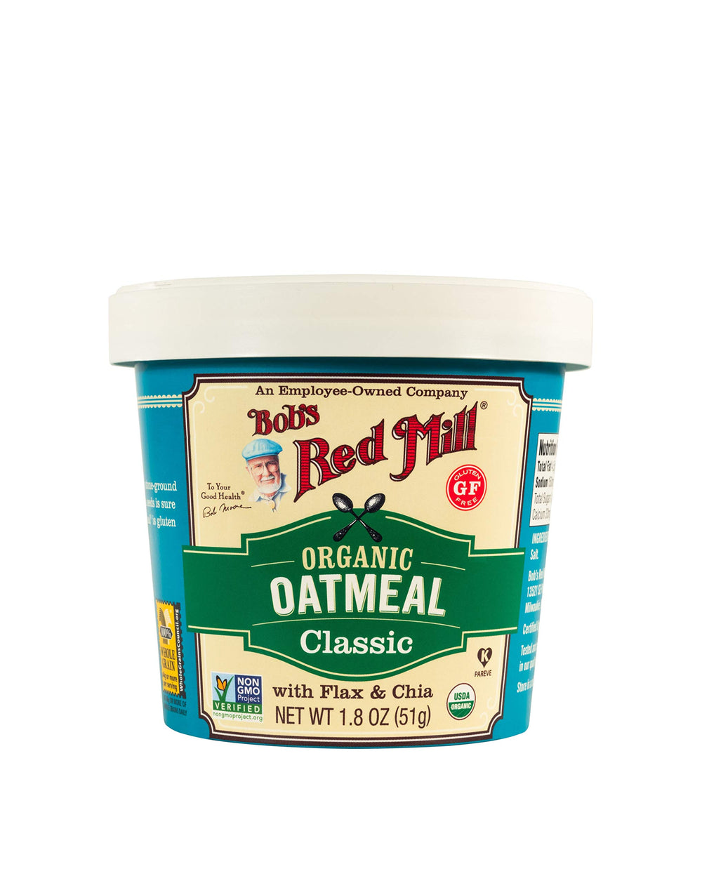 Product shows ready-to-prepare Oat Cup in three minutes
