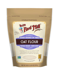 Bob's Red Mill oat flour bag 20oz ready for wholesome baking