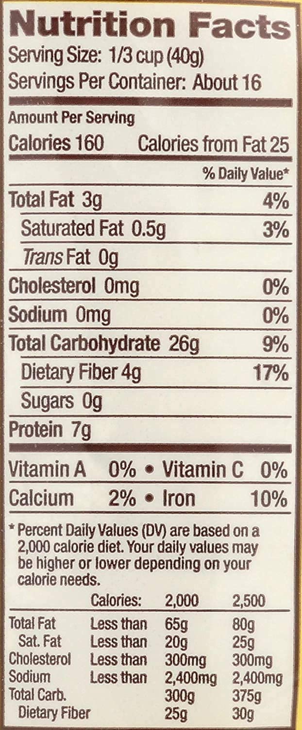 Bob's Red Mill oat flour packaging signals vegan and kosher options