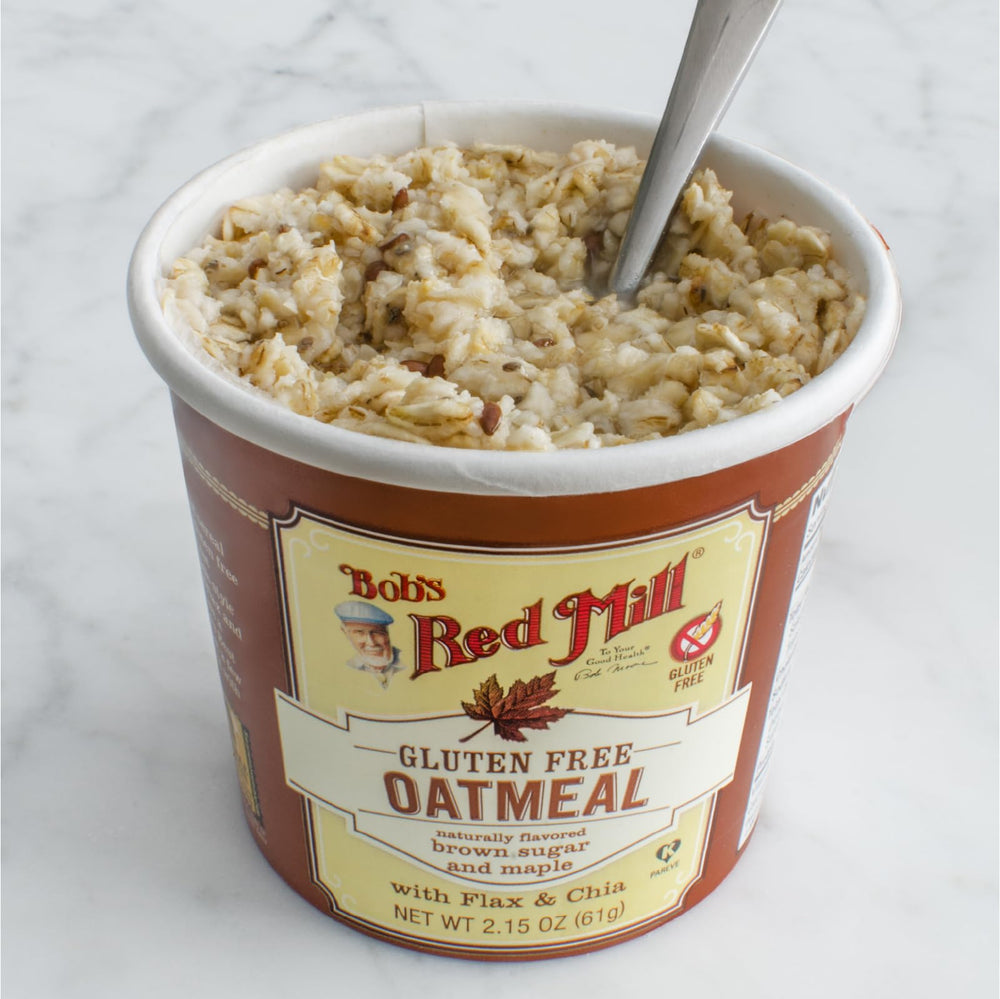 Bob's Red Mill Oatmeal Cup provides whole grains and protein