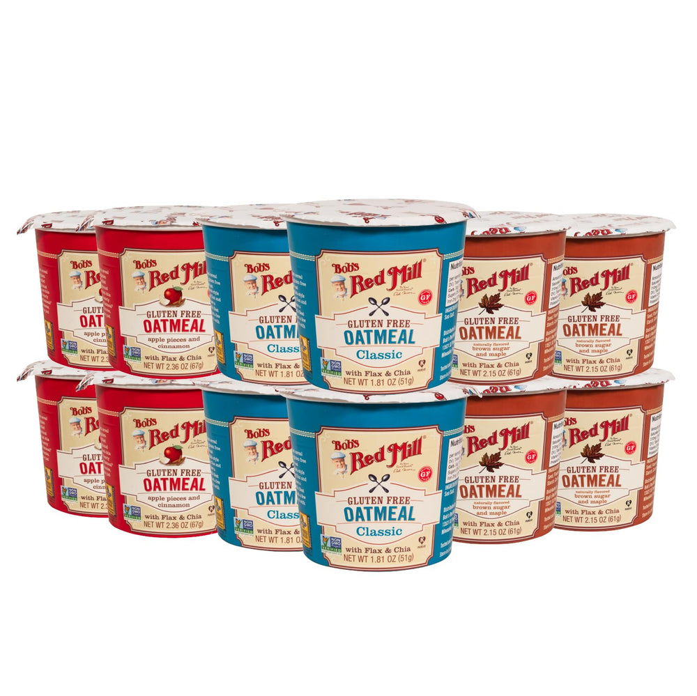 Bob's Red Mill Oatmeal Cup Classic flavor ready for a quick breakfast