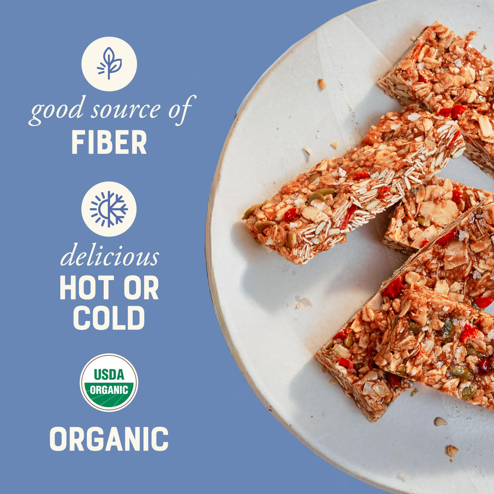 Whole-wheat grains and a rustic texture highlight the muesli mix.