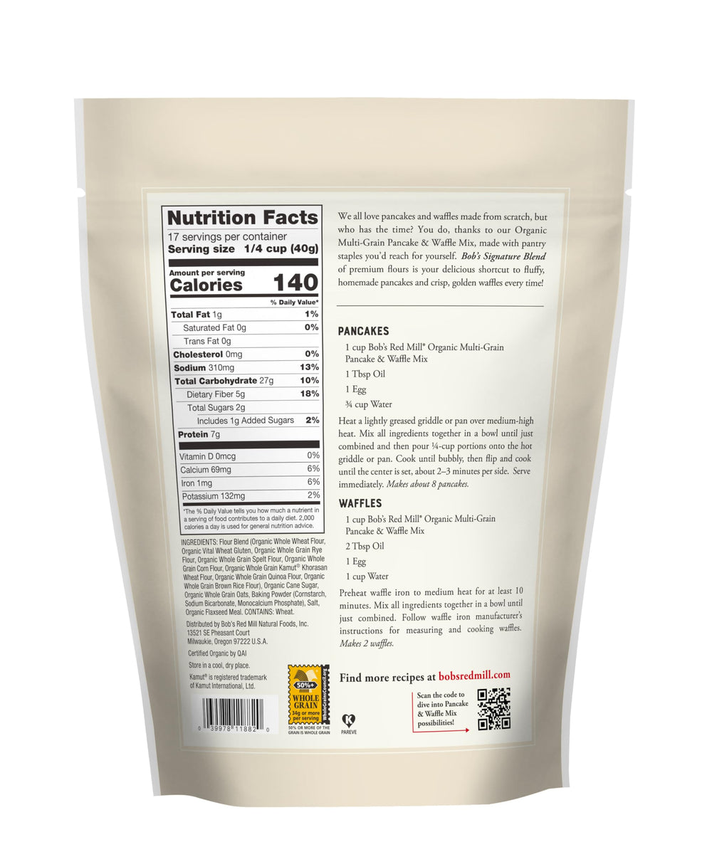 Bowl of Bob's Red Mill Organic 7 Grain mix with wholesome multi-grain ingredients