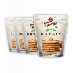 Bob's Red Mill Organic 7 Grain pancake batter being poured for a fiber-rich breakfast