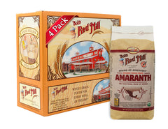 Bob's Red Mill Organic Amaranth in golden grain form, gluten-free staple with protein benefits.