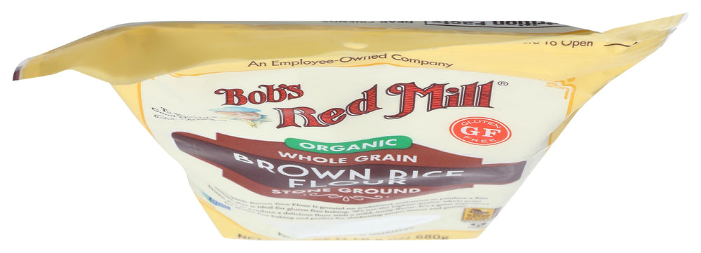 Bob's Red Mill Organic Brown Rice Flour perfect for gluten-free noodles and dishes.