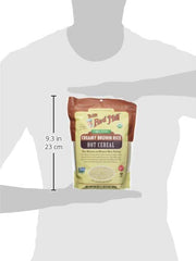 Bob's Red Mill Organic Brown Rice Hot Cereal dry packet with grains.