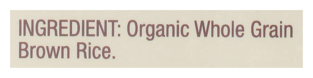 Close-up of dry Bob's Red Mill Organic Brown Rice Hot Cereal ingredients.