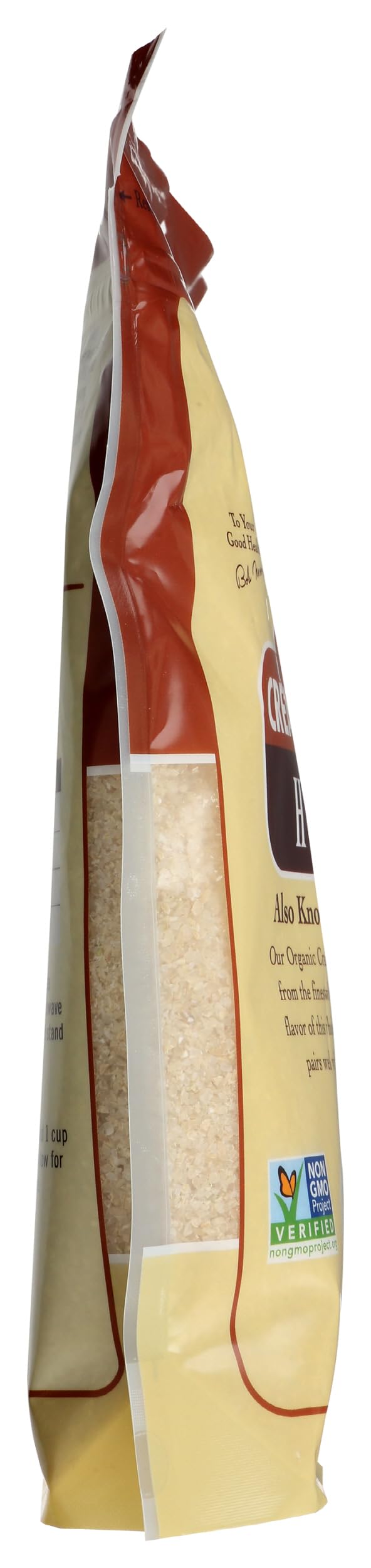 Package of Bob's Red Mill Organic Brown Rice Hot Cereal on the shelf.