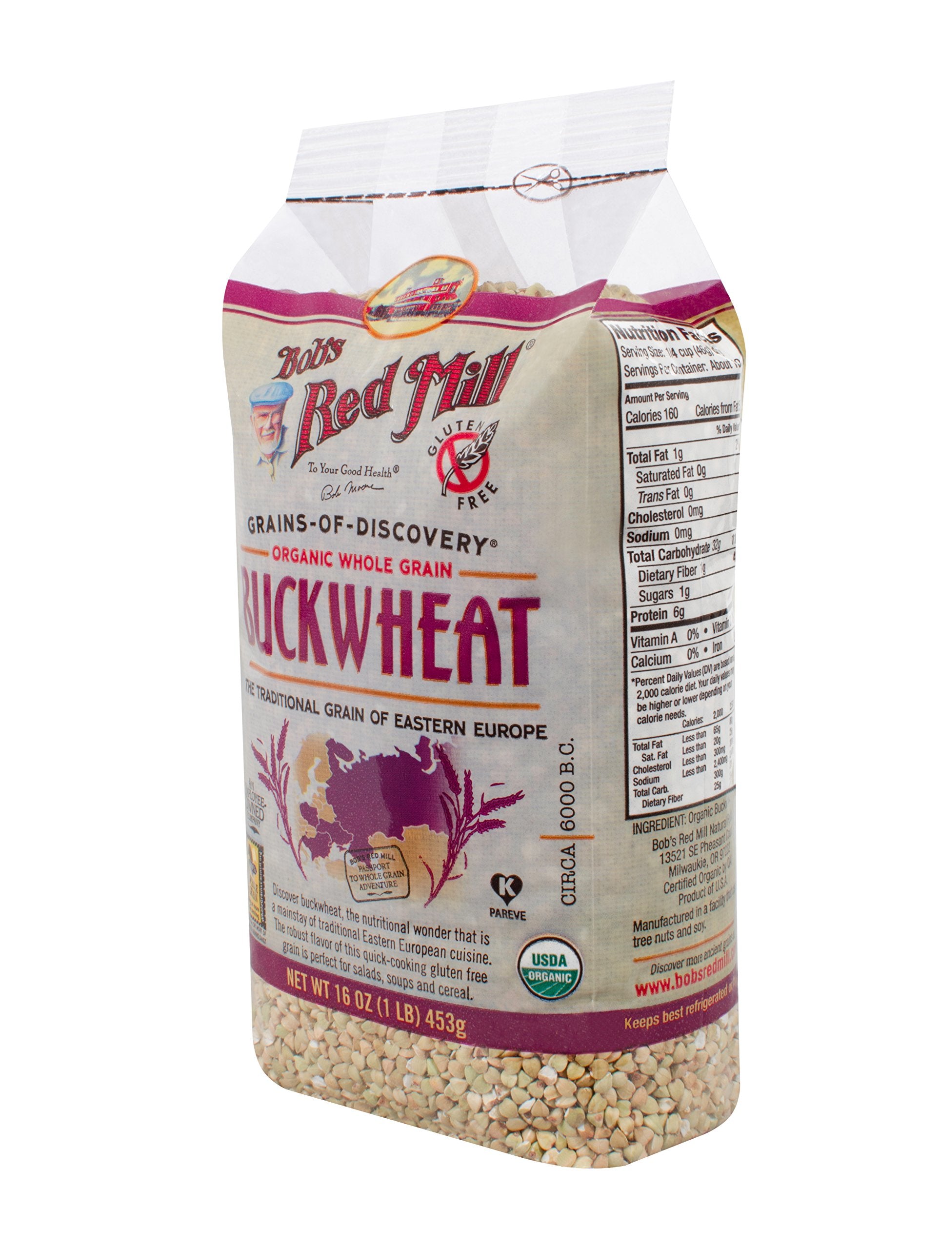 Bob's Red Mill Organic Buckwheat Groats in a kitchen scene for versatile uses.