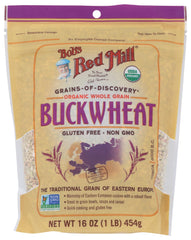 Bob's Red Mill organic buckwheat groats seeds closeup for wholesome gluten-free meals.