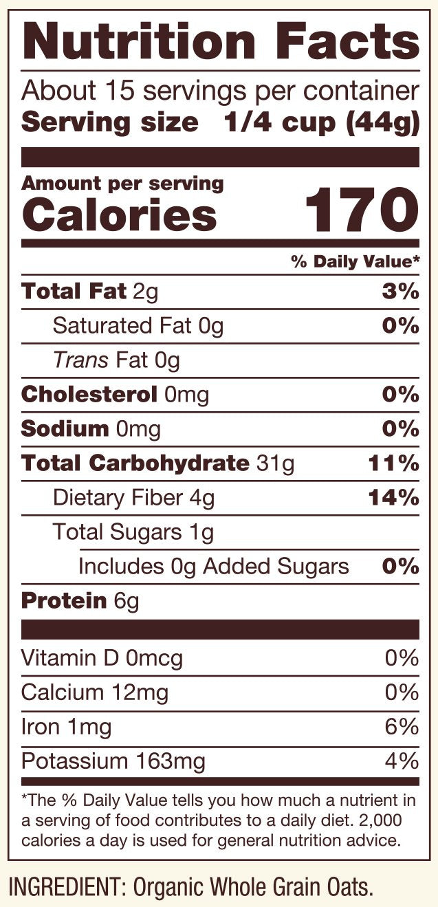Bob's Red Mill organic certification label on packaging