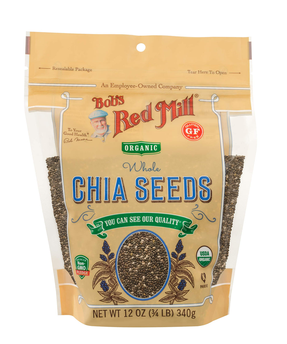 Bob's Red Mill Organic Chia Seeds in baking ingredients for texture and protein.