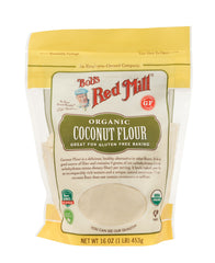 Bob's Red Mill organic coconut flour bag for gluten-free baking and fiber
