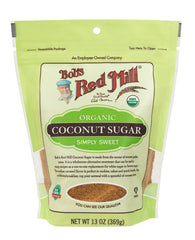 Bob's Red Mill Organic Coconut Sugar pack shows a versatile natural sweetener for baking.