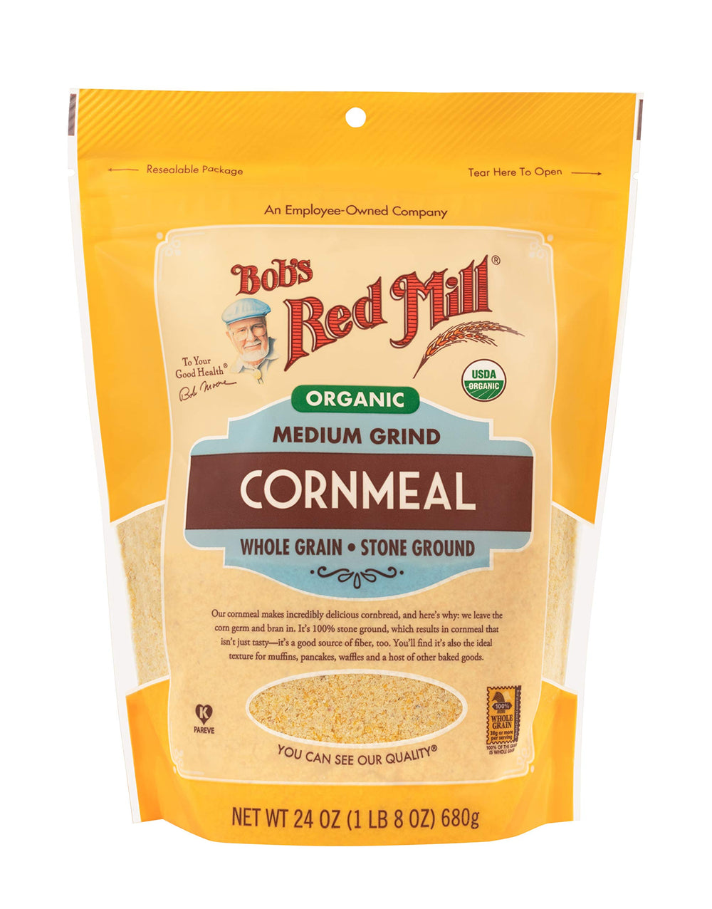 Bob's Red Mill Organic cornmeal measuring spoon for precise prep
