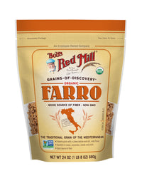 Bob's Red Mill Organic Farro Farrotto bowl, creamy and nutty