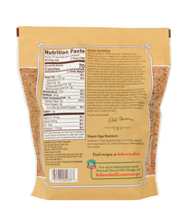 Bob's Red Mill Organic Flaxseed Meal being poured, a versatile low-carb option.