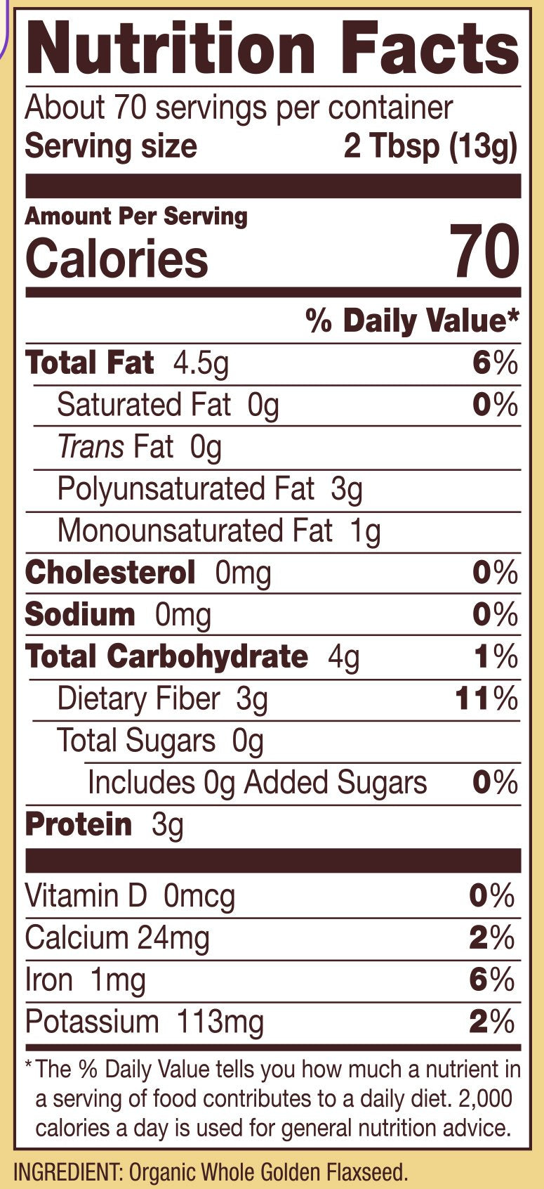 Bob's Red Mill Organic Golden Flaxseed Meal poured into pancake batter for texture