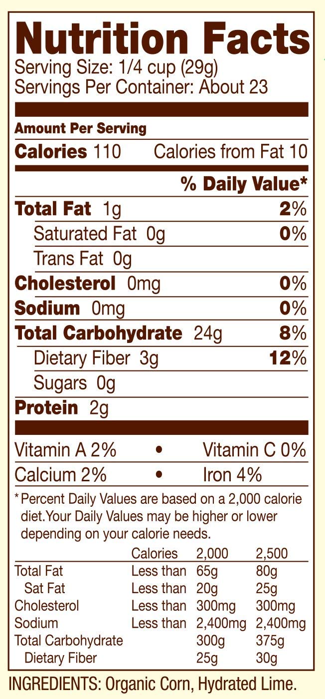 Bob's Red Mill masa harina organic label highlights USDA Organic and vegan
