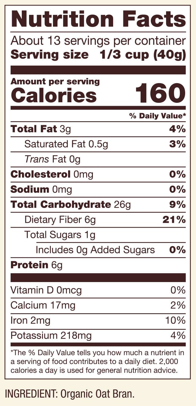 Bob's Red Mill Organic Oat Bran oats closeup, hearty grain for protein-rich meals.