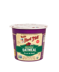 Bob's Red Mill Organic Oat Cup Fruit & Seed—3-minute quick-prep.
