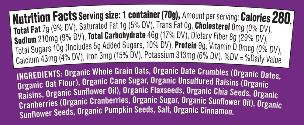 Bob's Red Mill Organic Oat Cup Fruit & Seed—gluten-free, dairy-free option for busy mornings.