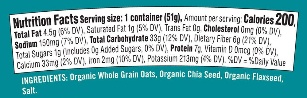Close-up of oats, flax, and chia in Bob's Red Mill Organic Oat Cup