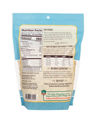 Bob's Red Mill Organic Old Fashioned Rolled Oats in a steaming porridge bowl.