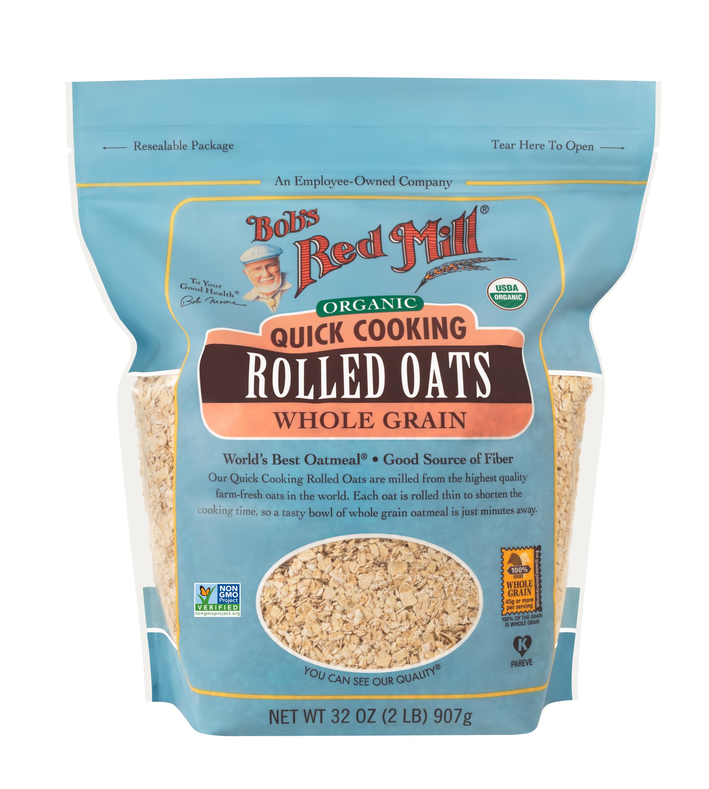 Bob's Red Mill oats on pantry shelf as a versatile baking staple