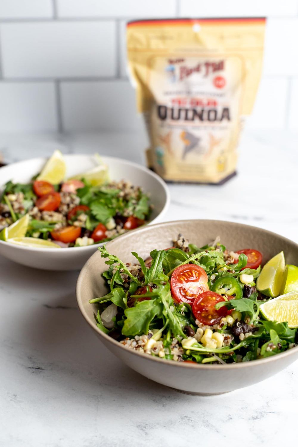 Bob's Red Mill Organic Tri-Color Quinoa pilaf served steaming and flavorful.