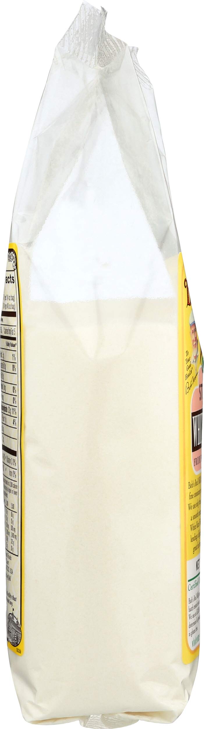 Bob's Red Mill Organic White Rice Flour close-up, versatile for thickeners and delicate doughs.