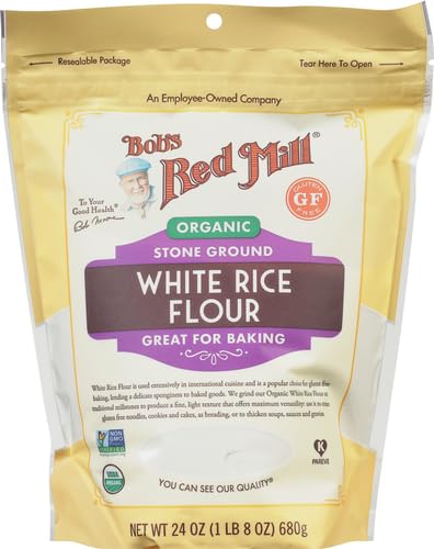 Noodles prepared with rice flour using Bob's Red Mill Organic White Rice Flour.
