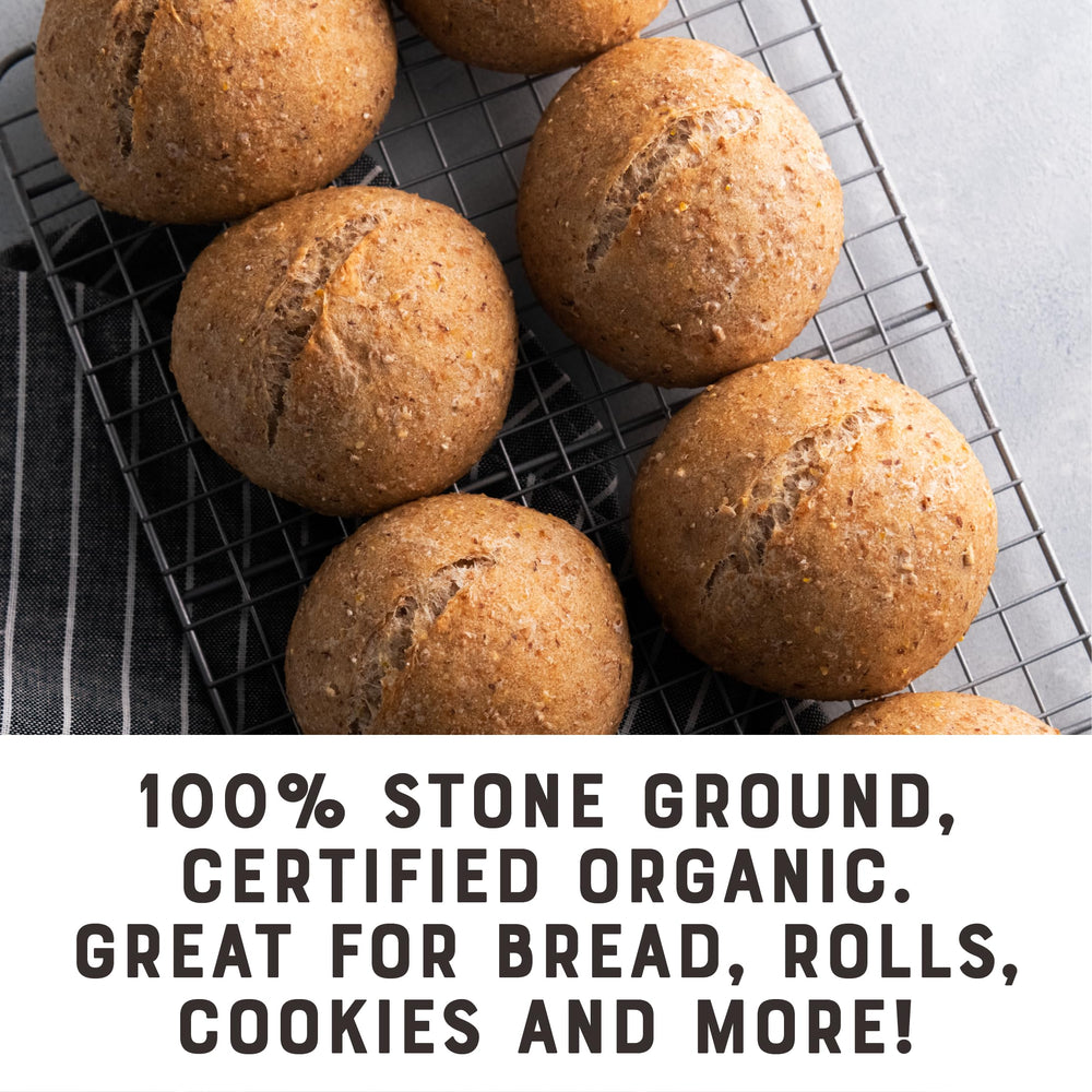 Bob's Red Mill organic whole wheat flour loaf image highlighting sturdy crumb