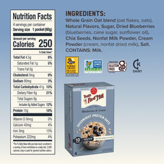 Bob's Red Mill Overnight Protein Oats Blueberries and Cream bowl creamy texture for a quick breakfast