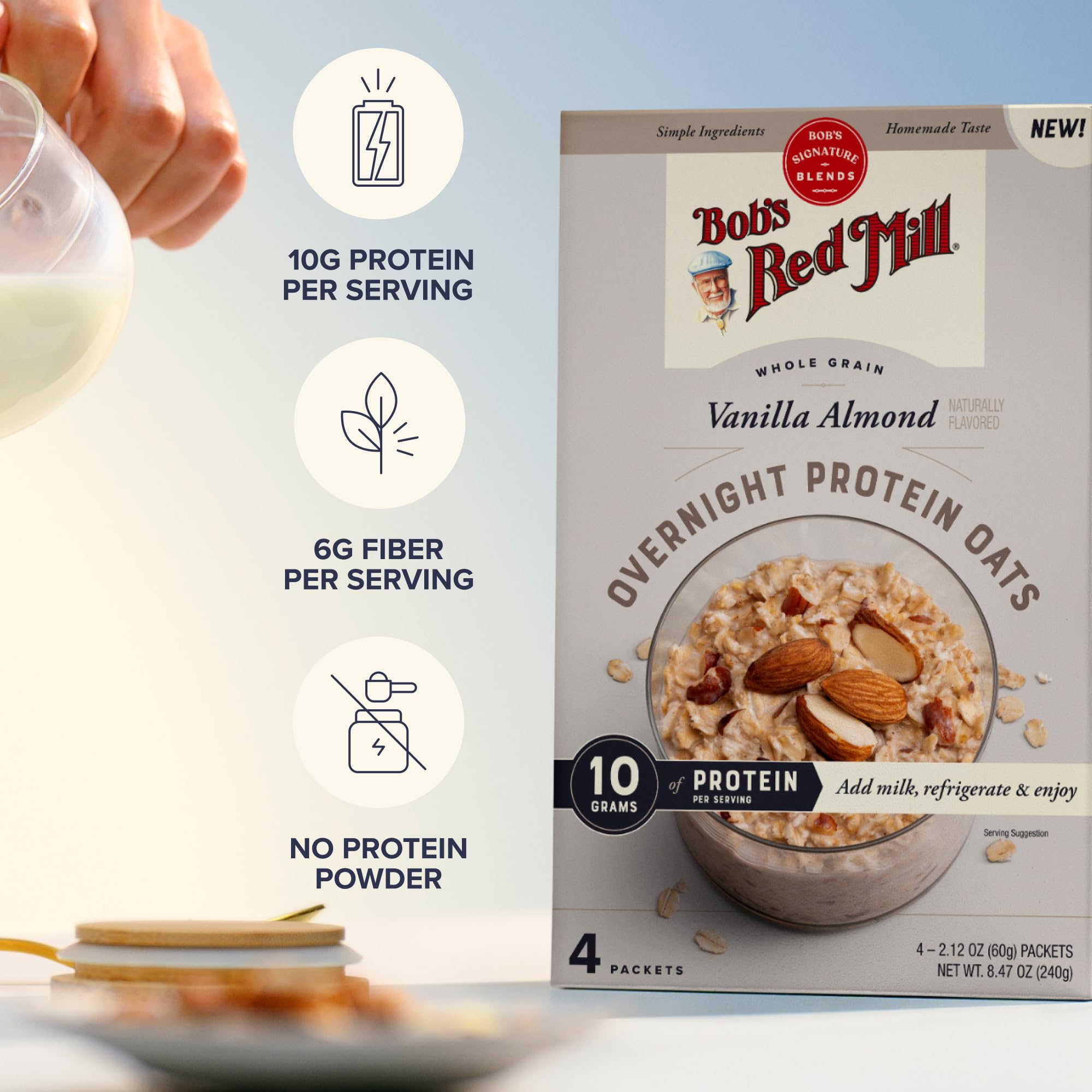 Bob's Red Mill gluten-free certification badge on packaging