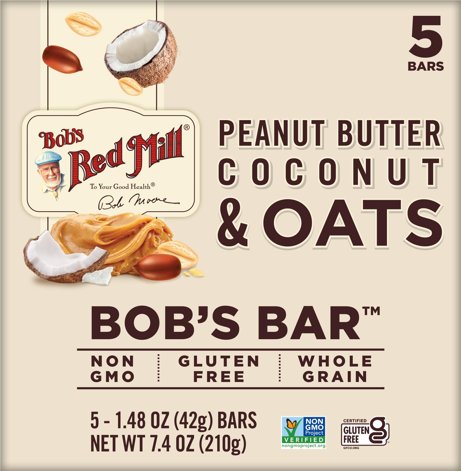Bob’s Red Mill PB Coconut & Oats Bar on-the-go snack is ready for school, work.
