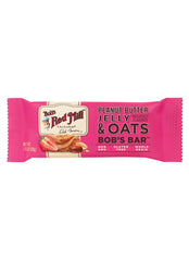 Bob's Red Mill Peanut Butter Jelly Oats Bar wrapper for a grab-and-go whole grain snack.