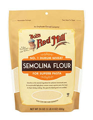 Pizza dough prepared with semolina flour for a crisp crust and chewy bite