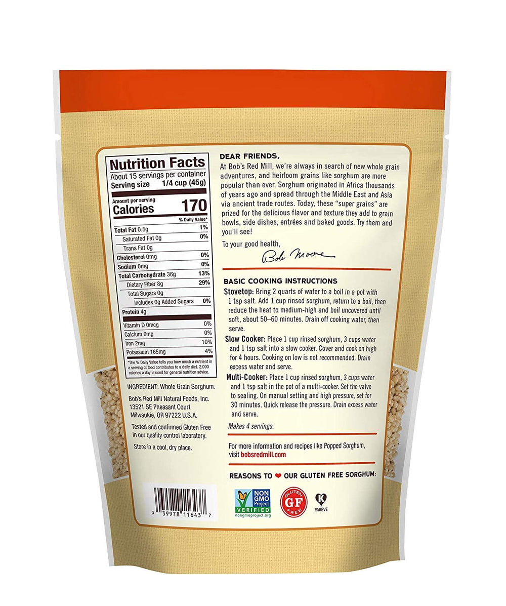 Bob's Red Mill popped sorghum snack ready to crunch