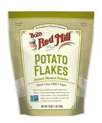 Bob's Red Mill Potato Flakes packaging, ideal for quick mashed potatoes.