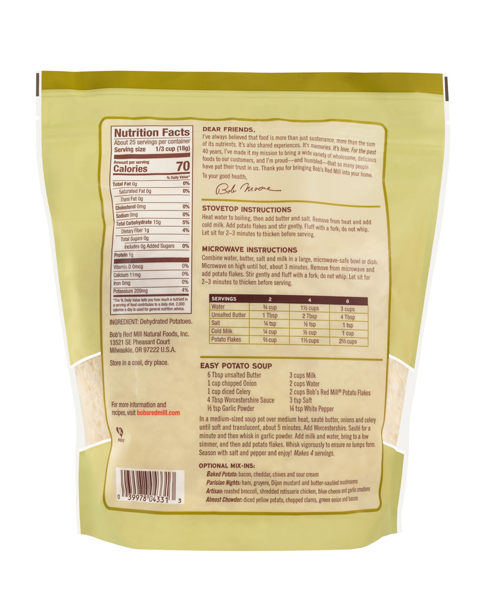 Bob's Red Mill Potato Flakes russet potatoes for fluffy mashed potatoes
