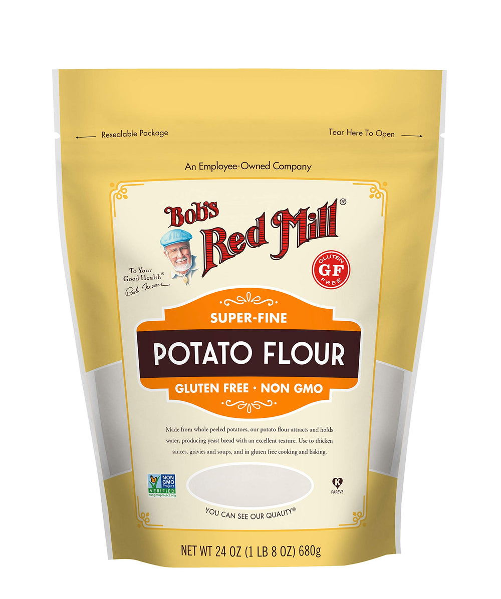Bob's Red Mill Potato Flour bag, ideal for gluten-free baking and thickening.