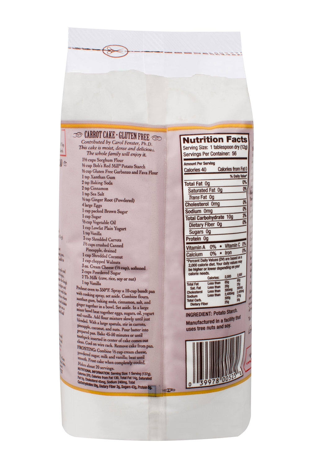 Bob's Red Mill Potato Starch ready to mix into gravies and soups for smooth textures.
