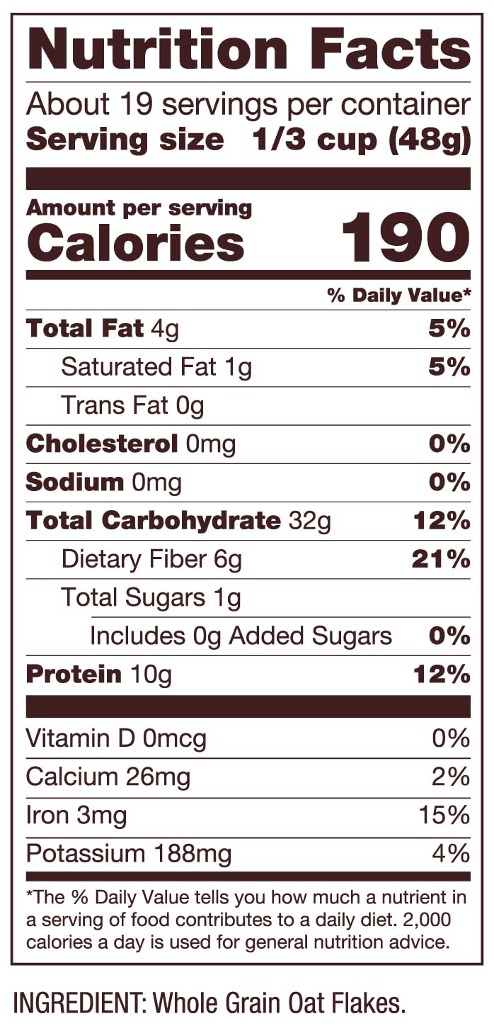 Bob's Red Mill Protein Oats packaging highlights gluten-free vegan attributes