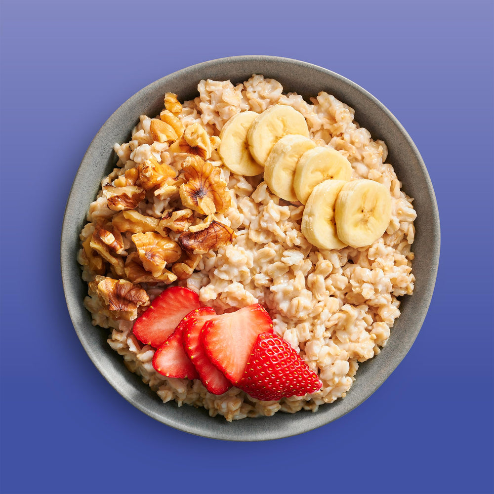 Bob's Red Mill Protein Oats poured into a smoothie