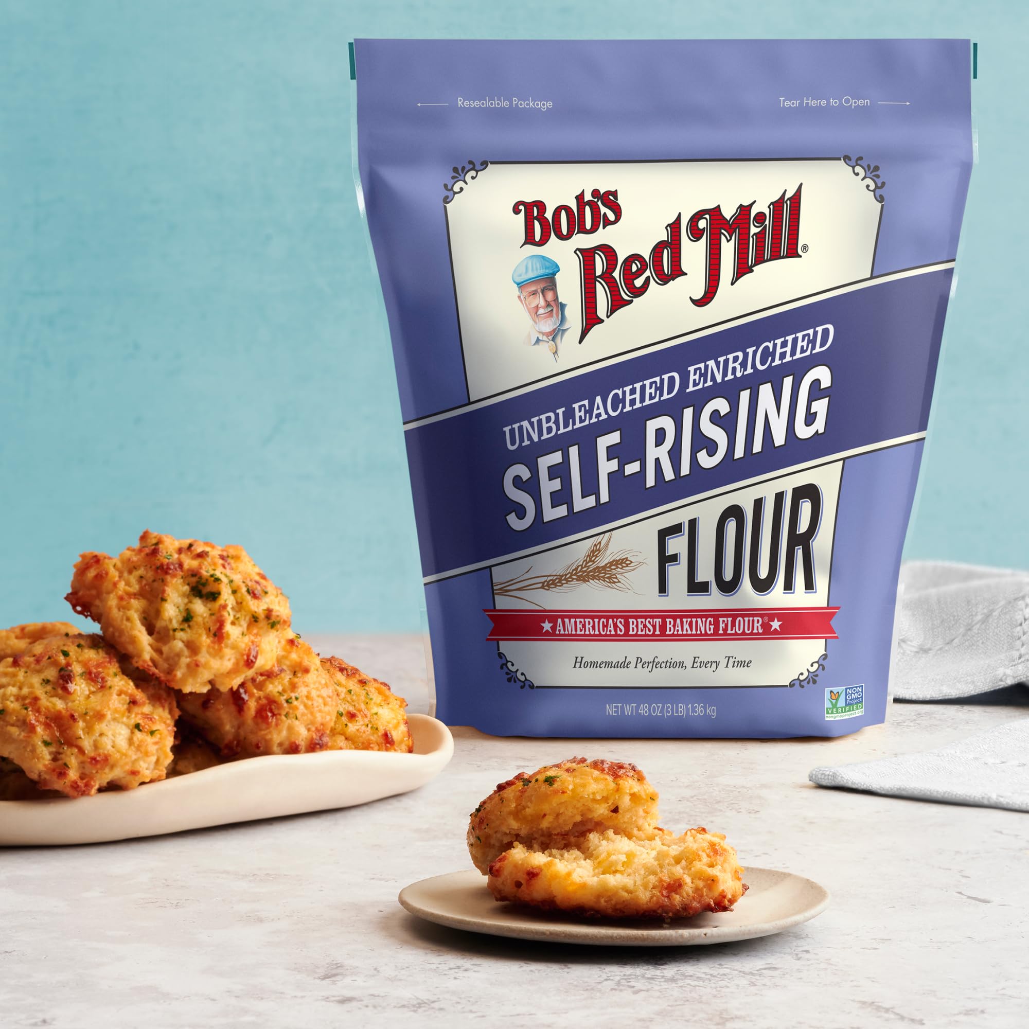 Brunch-ready quick breads baked with Bob's Red Mill Self-Rising Flour.